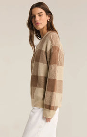 Z Supply Check You Later Plaid Sweater