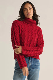 Z Supply Tied To You Cable Knit Turtleneck