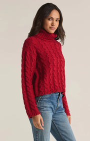 Z Supply Tied To You Cable Knit Turtleneck