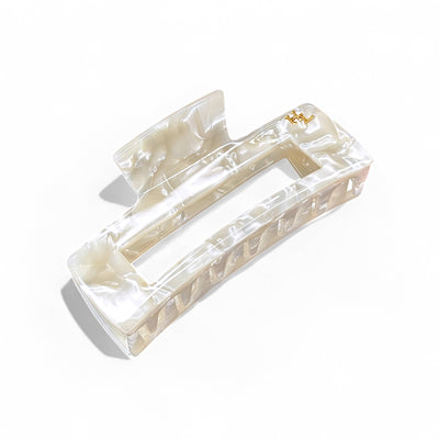 Ecofriendly Acetate Large Claw - White - Whim BTQ