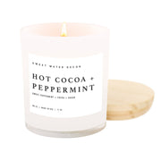 Hot Cocoa and Peppermint 11 oz Soy Candle