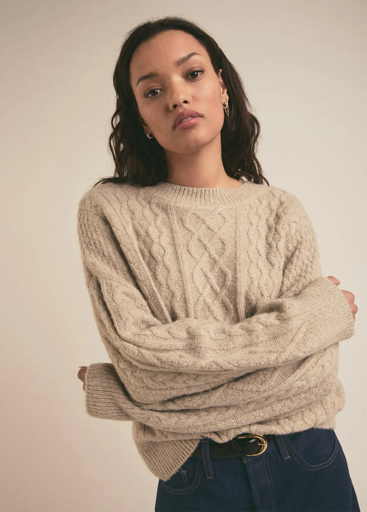 Favorite Daughter Oversized Cable Sweater