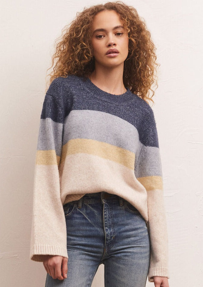 Z Supply Sawyer Stripe Pullover Sweater - Whim BTQ
