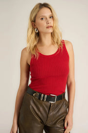 Project Social T Cooper Sweater Rib Tank in Red