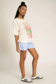 Project Social T Italia Cities Perfect BF Tee in Mother of Pearl