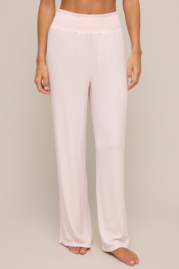 Z Supply Dawn Lux Rib Pant in Whisper Pink