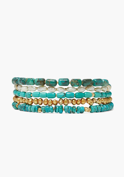 Chan Luu Riviera Wrap Bracelet in Turquoise - Whim BTQ