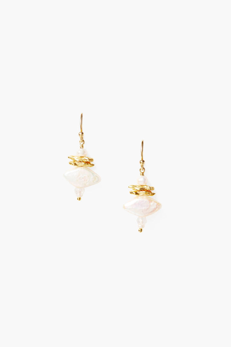 Chan Luu White Pearl Mix Earrings