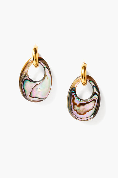 Chan Luu Nora Hoop Earrings in Abalone