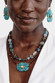 Chan Luu Magnolia Necklace Turquoise Mix