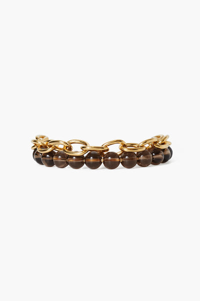 Chan Luu Esme Chain Bracelet in Smoky Quartz