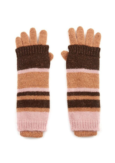 Jocelyn Striped Glove and Handwarmer in Pastel Multi - Whim BTQ