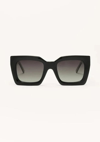 Z Supply Early Riser Sunglasses in Polished Black - Whim BTQ