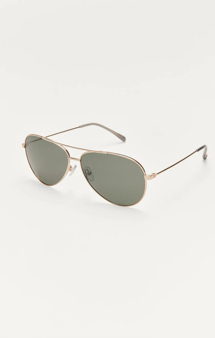 Z Supply Driver Sunglasses In Gold - Whim BTQ