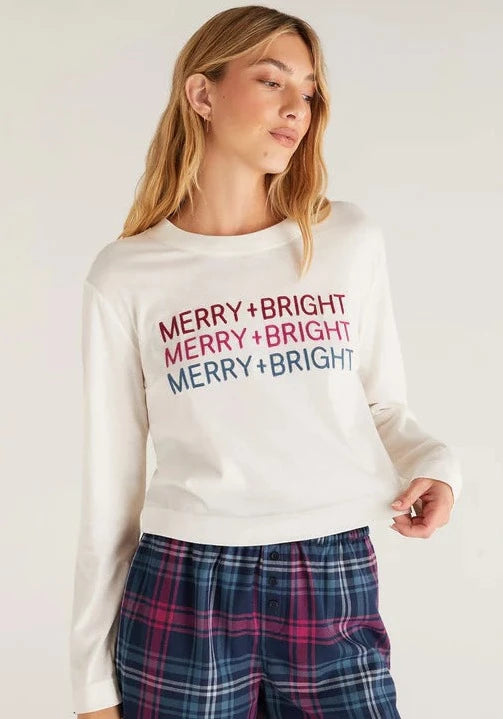 Z Supply Merry & Bright LS Tee - Whim BTQ