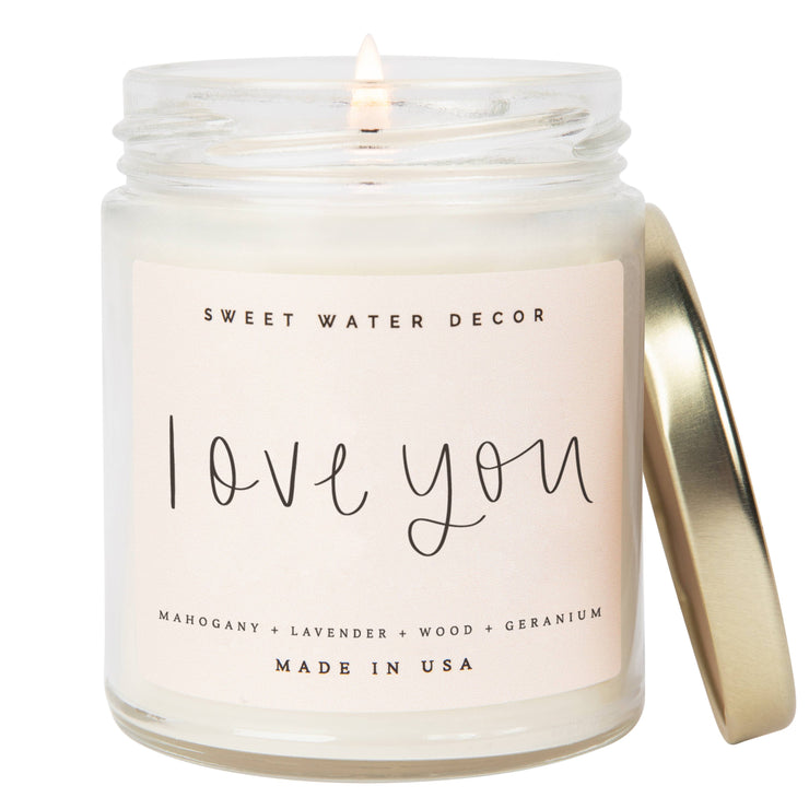 Love You 9 oz Soy Candle - Home Decor & Gifts - Whim BTQ