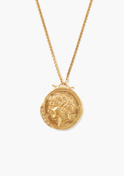 Chan Luu Gold Coin Necklace With Diamonds - Whim BTQ