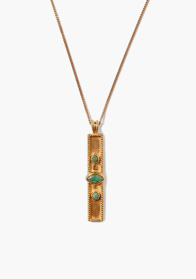 Chan Luu Bezel Wrapped Turquoise Marquise Pendant - Whim BTQ